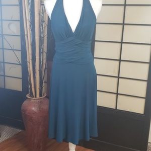 Teal halter dress